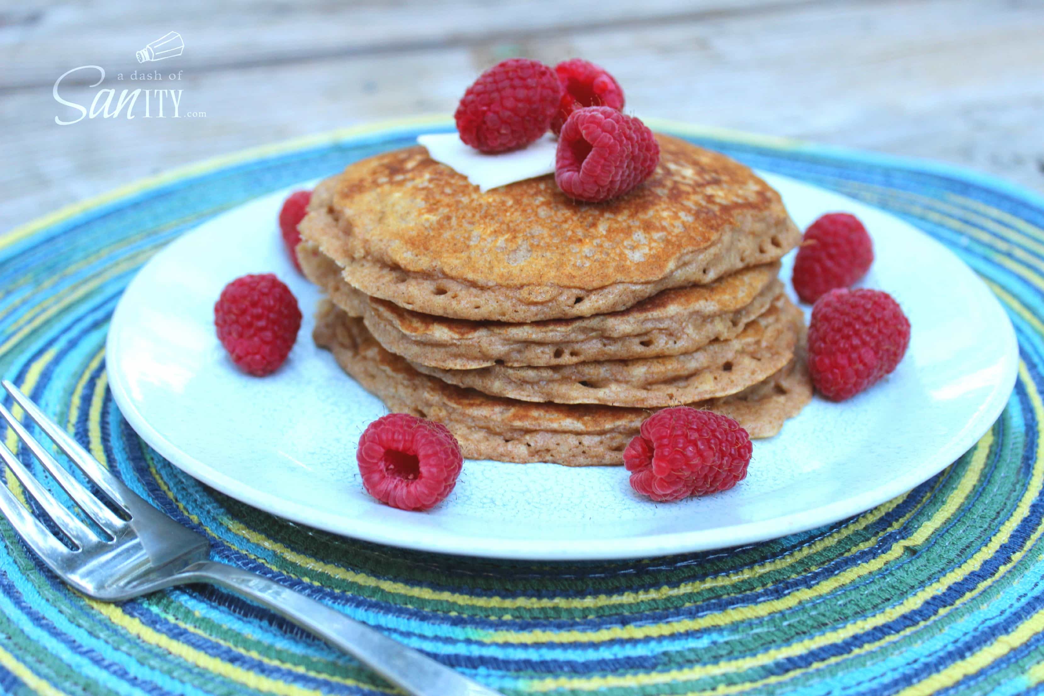 Whole Wheat and Oatmeal Pancakes - Dash of Sanity