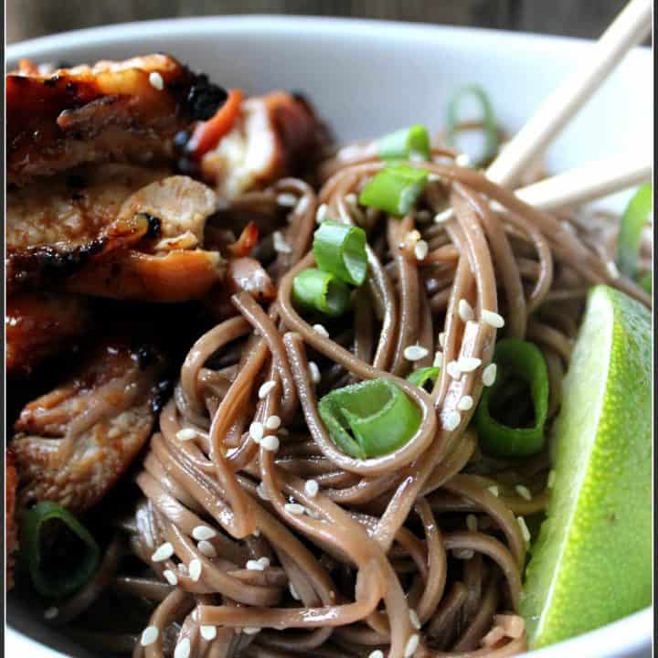 Soba Noodles with Sweet Ginger Scallion Sauce