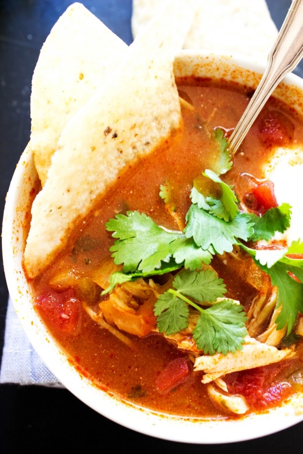 Easy Chicken Tortilla Soup - Dash of Sanity