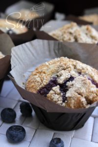Streusel Blueberry Cream Muffins