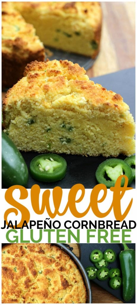 Gluten-Free Sweet Jalapeño Cornbread pinterest image