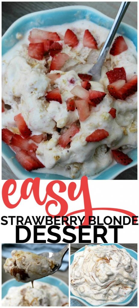 Easy Strawberry Blonde Dessert pinterest image