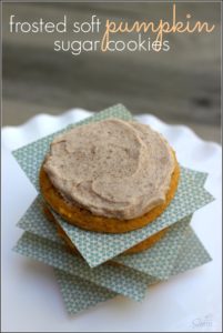 Frosted Soft Pumpkin Sugar Cookies