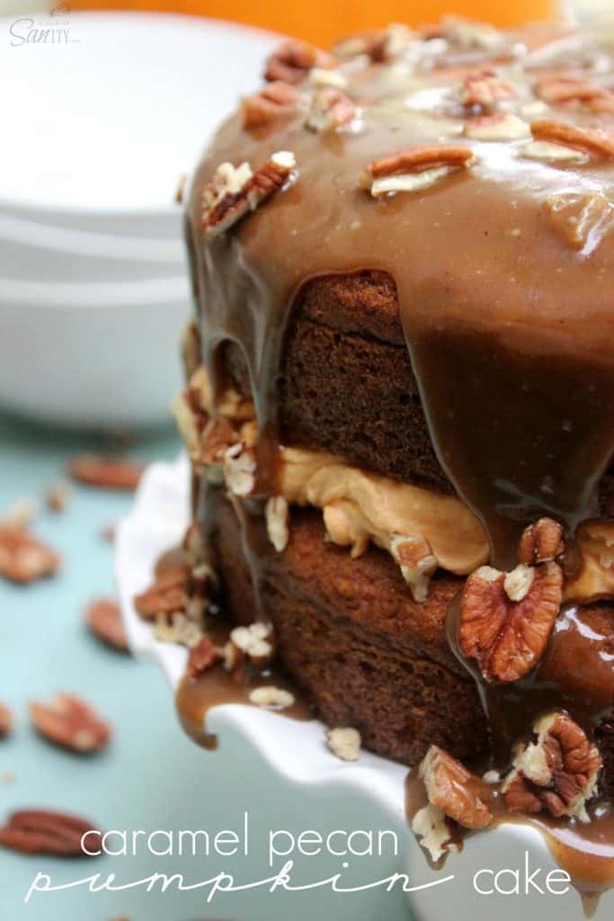 cake with caramel sauce