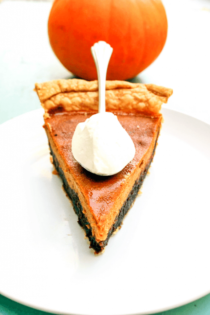 PUMPKIN FUDGE PIE - Rich and decadent this twist elevates the traditional pumpkin pie to a whole new level of devourment.