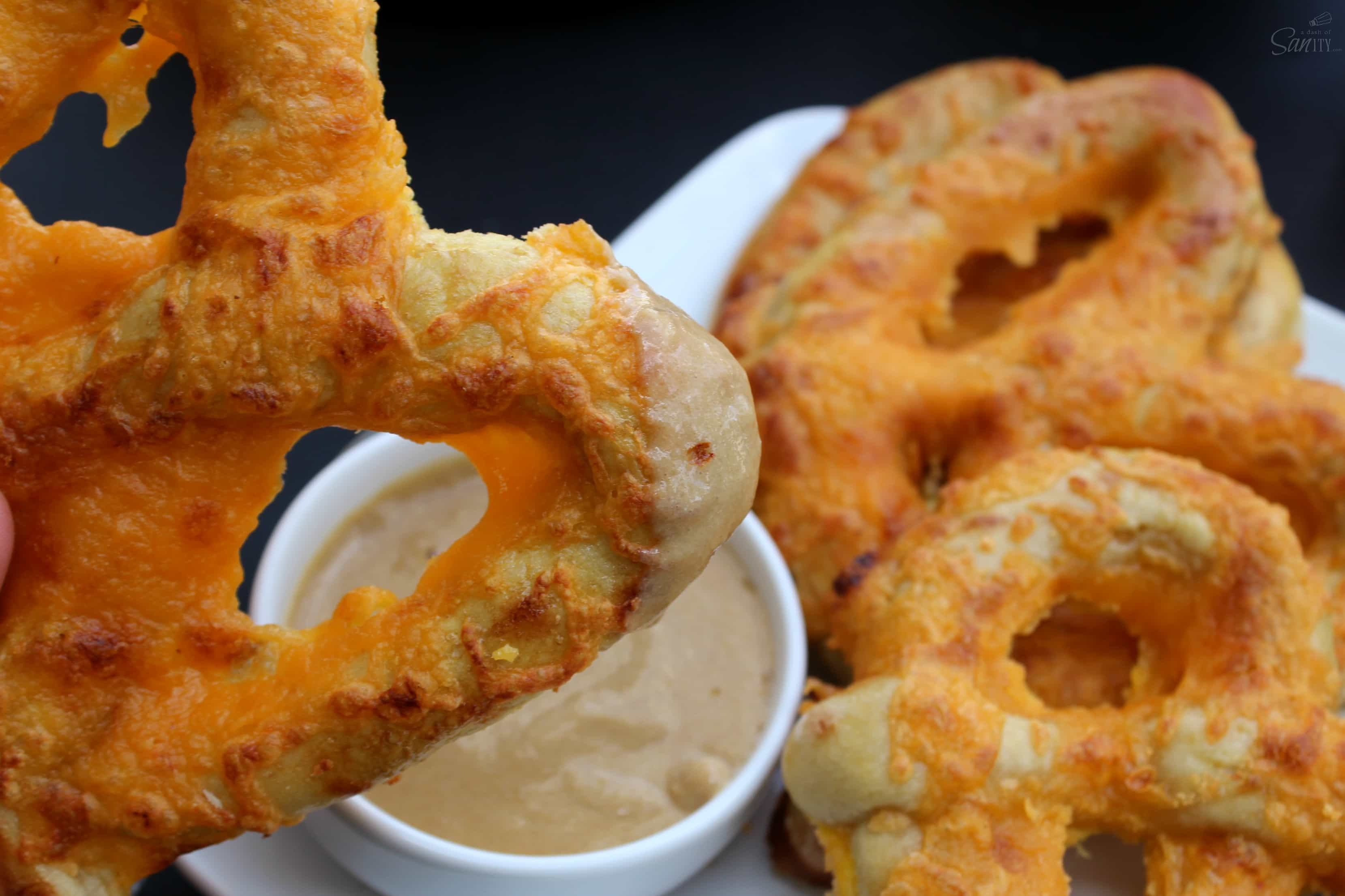 bakedcheddarpretzelsdippedinspicymustard1 Dash of Sanity