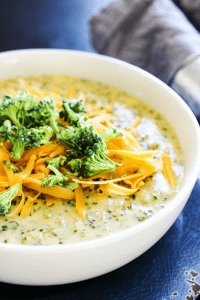 Best ever BROCCOLI & CHEESE SOUP. Made with fresh broccoli and three kinds of cheese; this recipe is easy, simple and ready in 45 minutes.