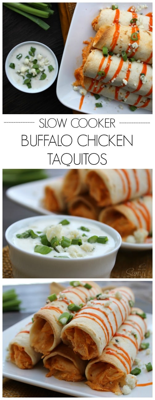 Slow Cooker Buffalo Chicken Taquitos