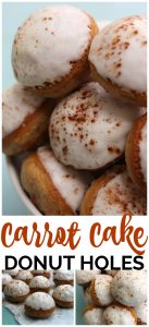 Baked Carrot Cake Donut Holes pinterest image