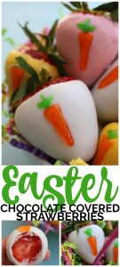Chocolate Covered Easter Strawberries pinterest image