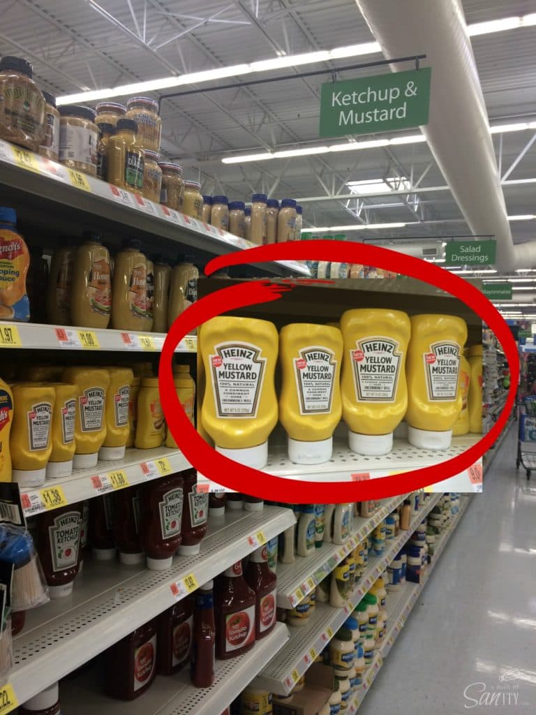 Walmart Heinz Yellow Mustard in aisle