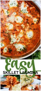 Easy Skillet Lasagna pinterest image