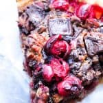 Chocolate Pecan Cranberry Pie a sweet addition to your dessert table. Made with pecans & cranberries it has traditional holiday flavors but with a twist.