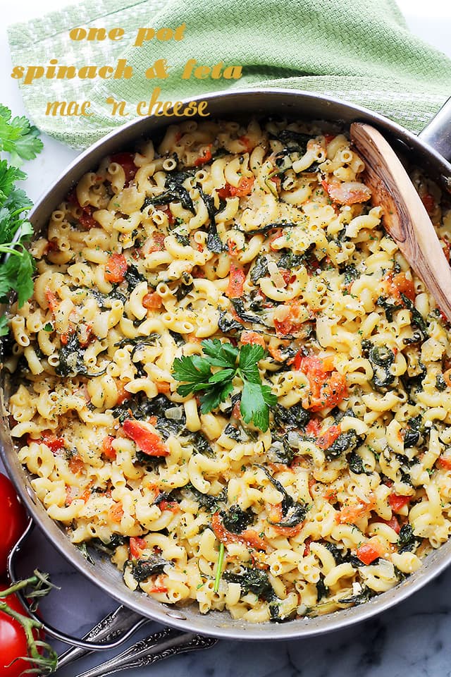One-Pot-Spinach-and-Feta-Macaroni-and-Cheese