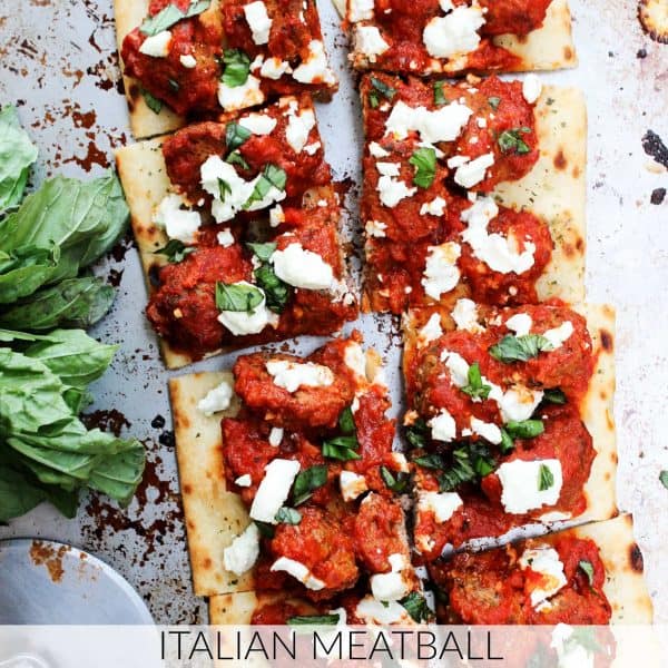 Italian Meatball & Goat Cheese Flatbread Dash of Sanity