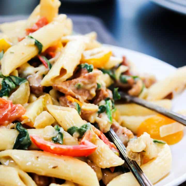 Creamy "BLT" Pasta - Dash of Sanity