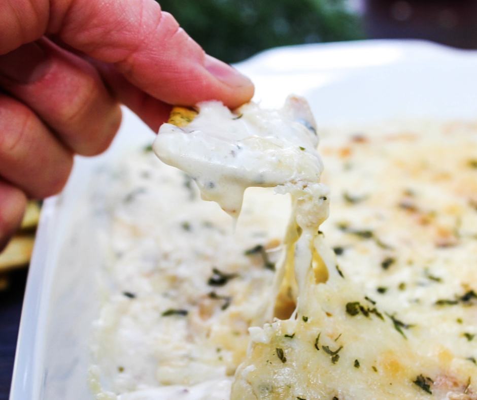 Skinny Chicken Alfredo Dip FB Dash of Sanity