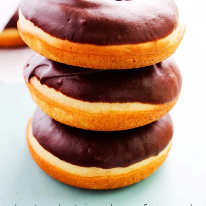 Baked Chocolate Frosted Cake Donuts A Dash of Sanity