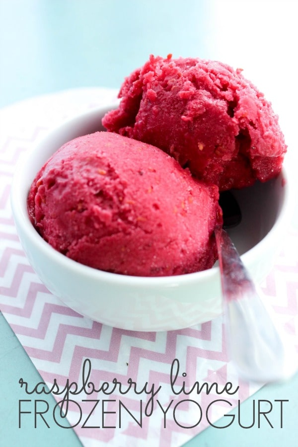 Raspberry Lime Frozen Yogurt Dash of Sanity