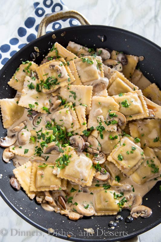beef-stronanoff-ravioli-skillet