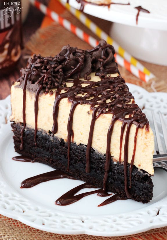 Pumpkin Chocolate Brownie Cheesecake