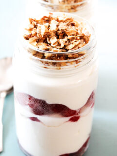 quart and berries parfait