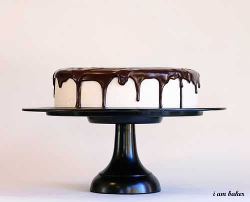 halloween cake with chocolate ganache.