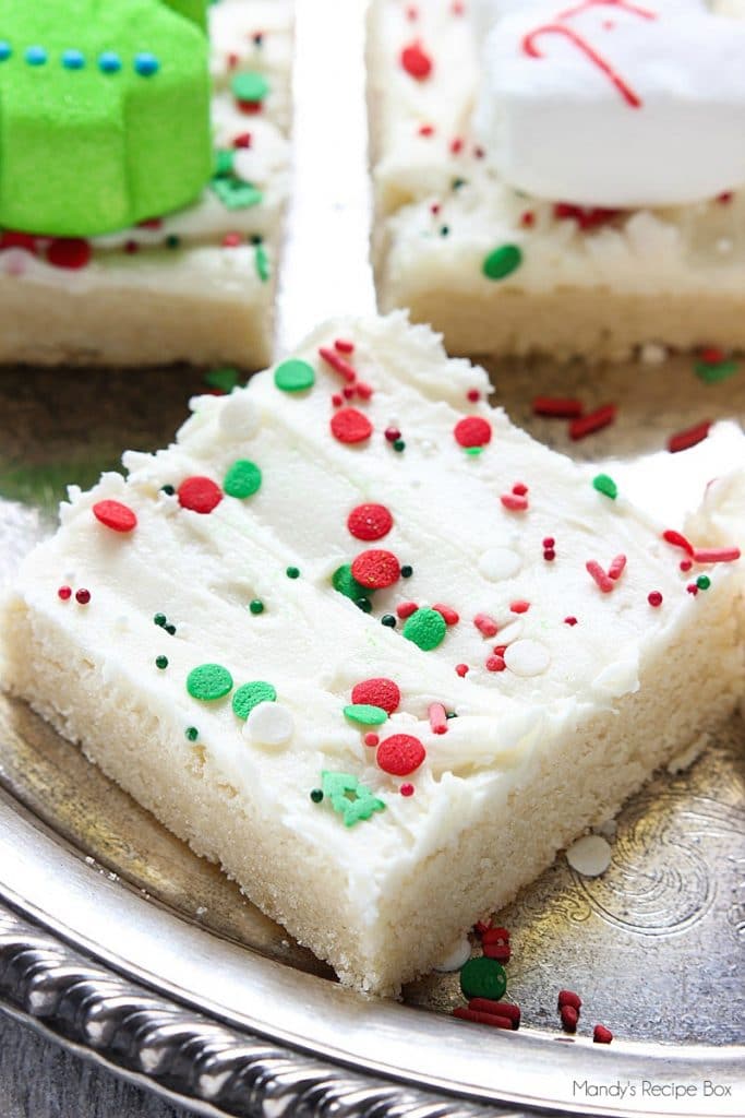 Eggnog Sugar Cookie Bars