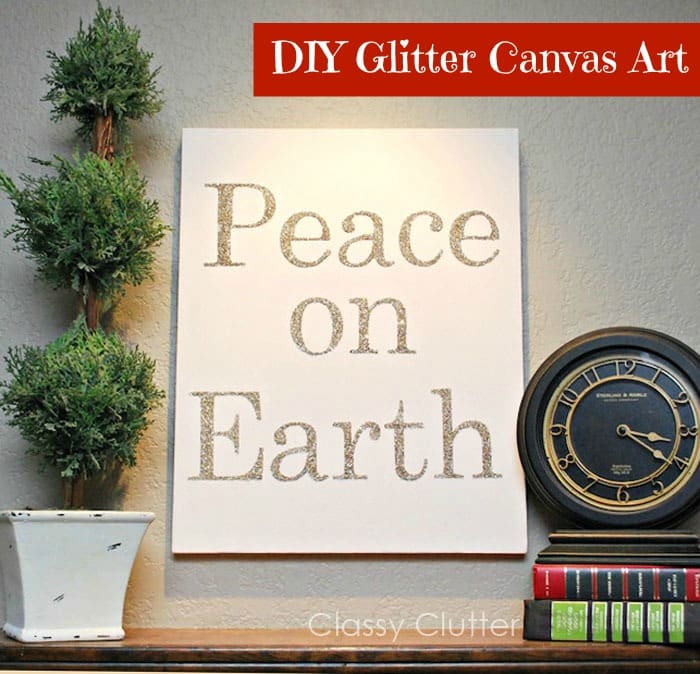 DIY GLITTER CANVAS ART