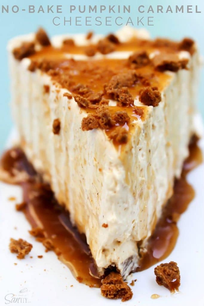 No Bake Pumpkin Caramel Cheesecake