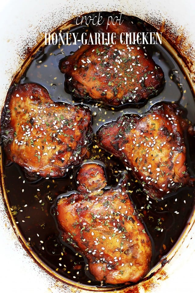 CROCK POT HONEY GARLIC CHICKEN