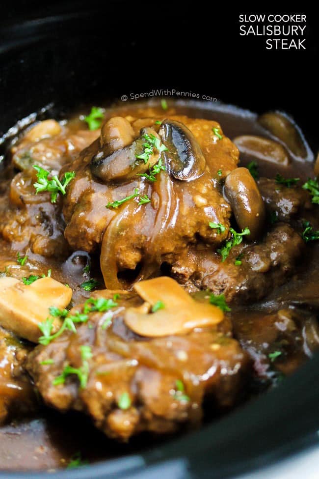 SLOW COOKER SALISBURY STEAK