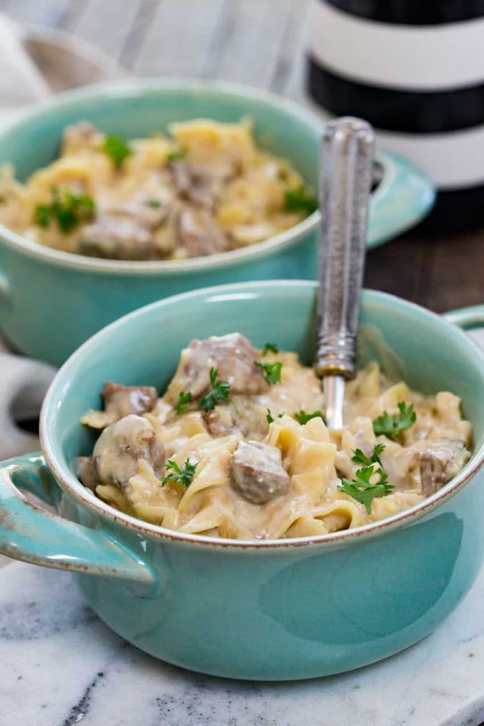 CROCK POT BEEF STROGANOFF