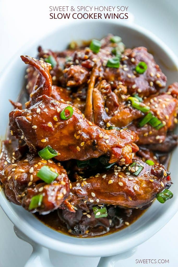 SLOW COOKER HONEY SOY CHICKEN WINGS