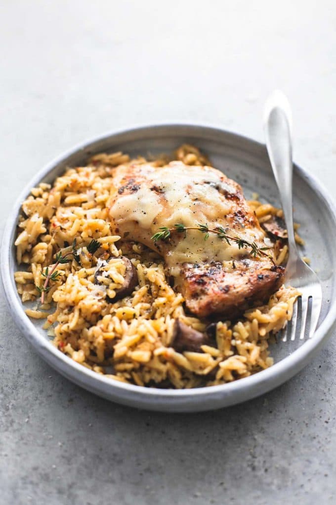 SLOW COOKER PARMESAN HERB CHICKEN ORZO