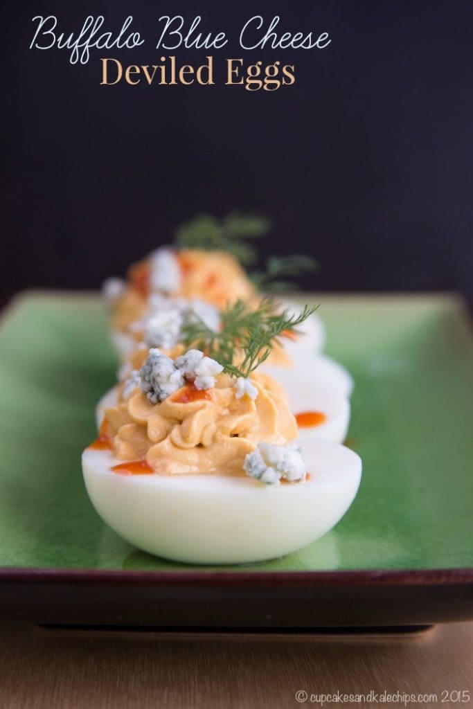 Buffalo Blue Cheese Deviled Eggs