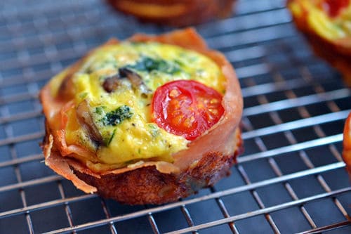 PROSCIUTTO-WRAPPED MINI FRITTATA MUFFINS.