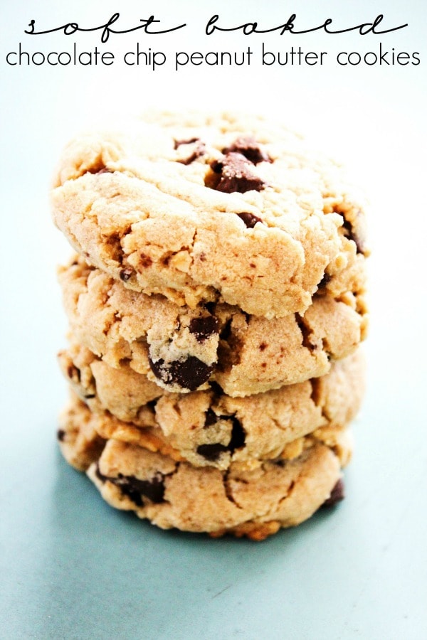 Soft Baked Chocolate Chip Peanut Butter Cookies