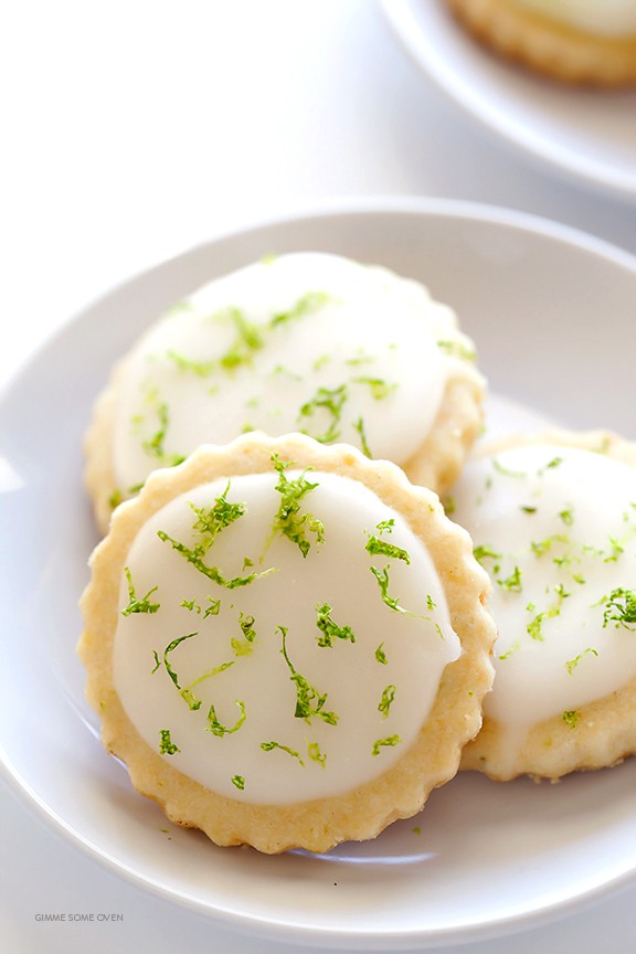 Coconut Lime Shortbread Cookies