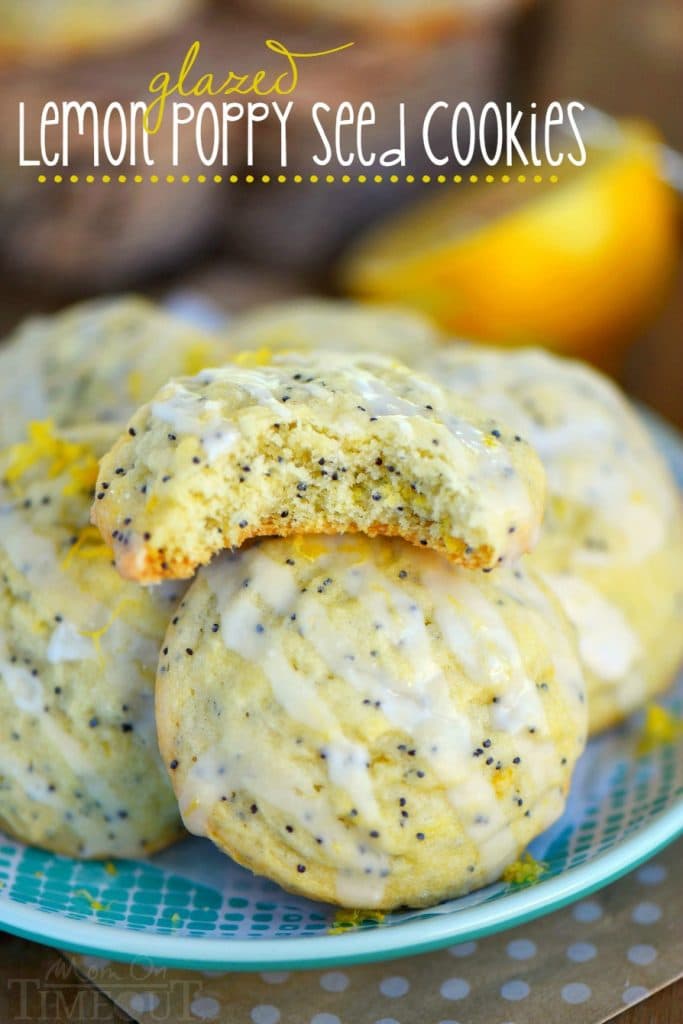 Glazed Lemon Poppy Seed Cookies