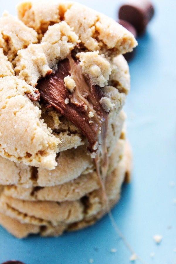 Rolo Stuffed Peanut Butter Cookies