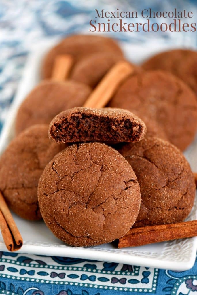 Mexican Chocolate Snickerdoodle Cookies