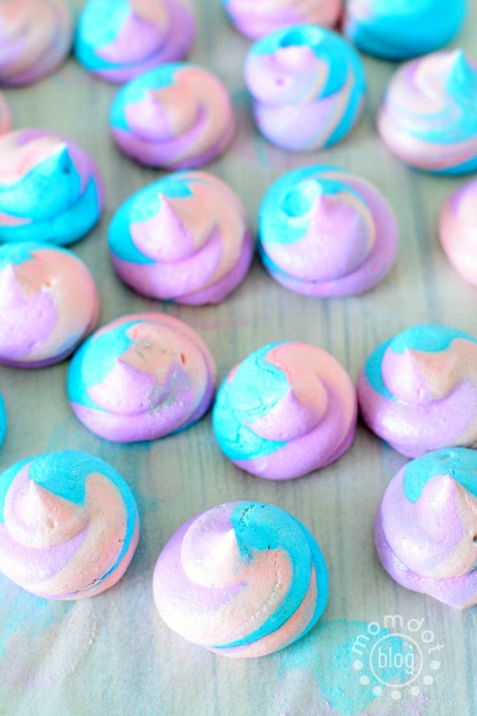 Unicorn Poop Meringues