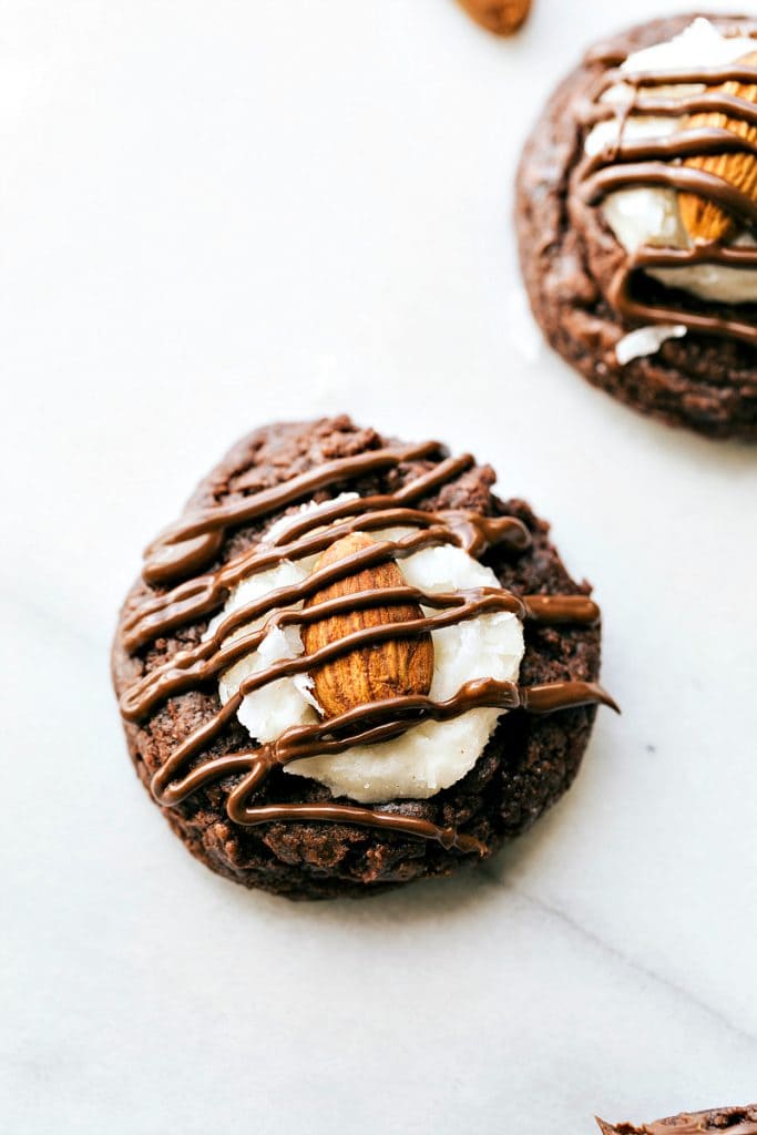 Almond Joy Thumbprint Cookies