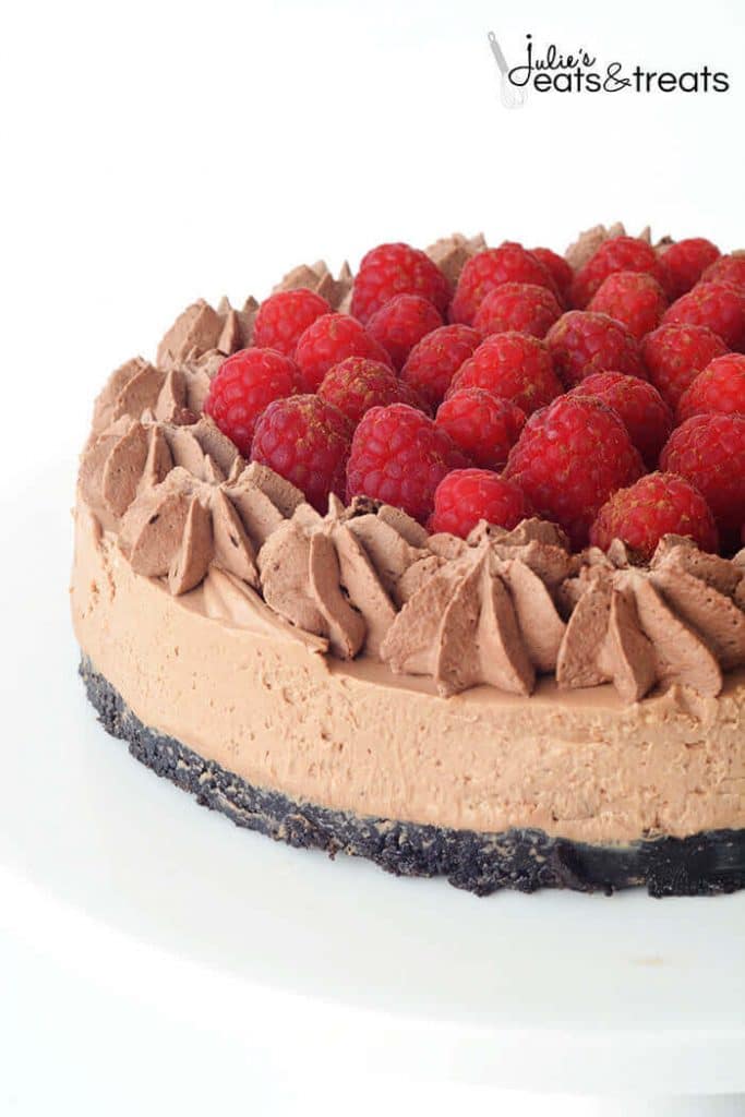 Raspberry Chocolate Cheesecake