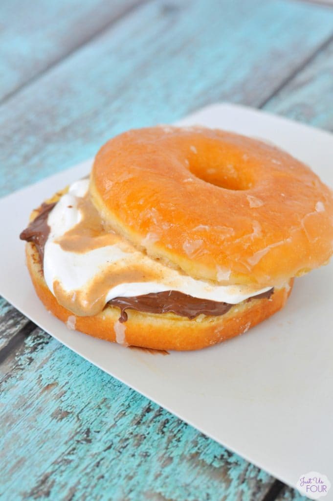 Peanut Butter Nutella Donut Sandwich