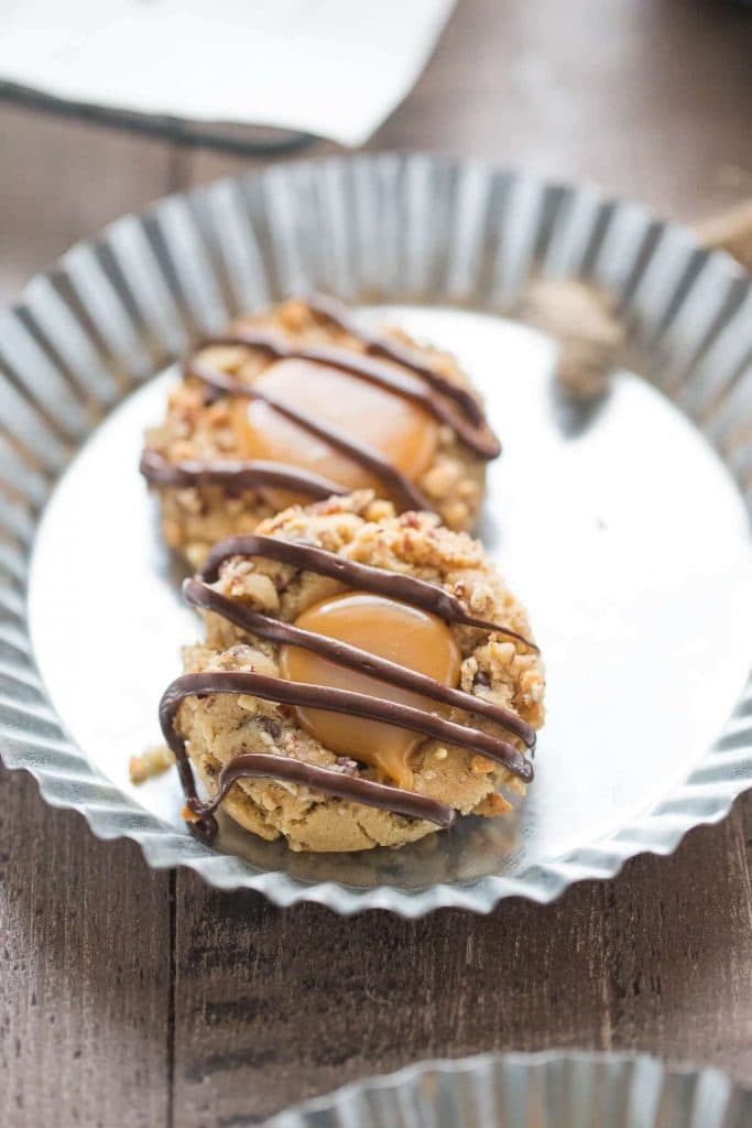 Peanut Butter Turtle Cookies