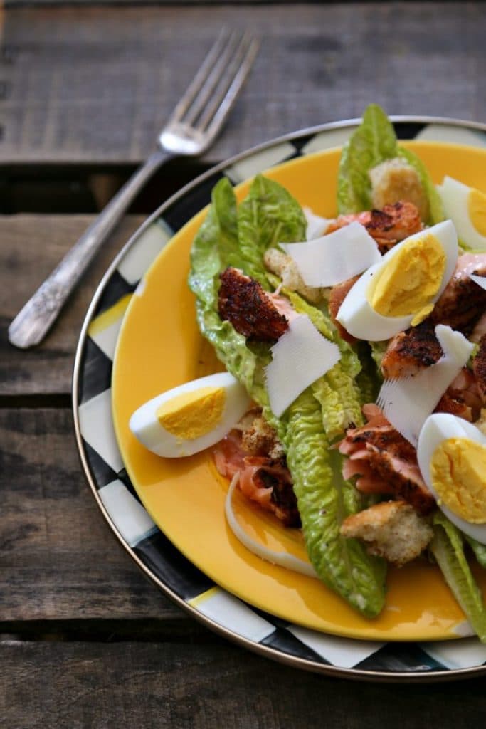 http://www.foodiewithfamily.com/blackened-salmon-caesar-salad/