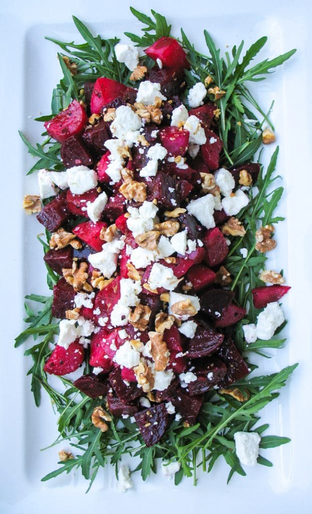 ROASTED BEETROOT, GOATS CHEESE & WALNUT SALAD