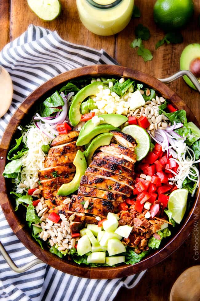 CHIPOTLE CHICKEN SALAD WITH HONEY LIME MANGO DRESSING